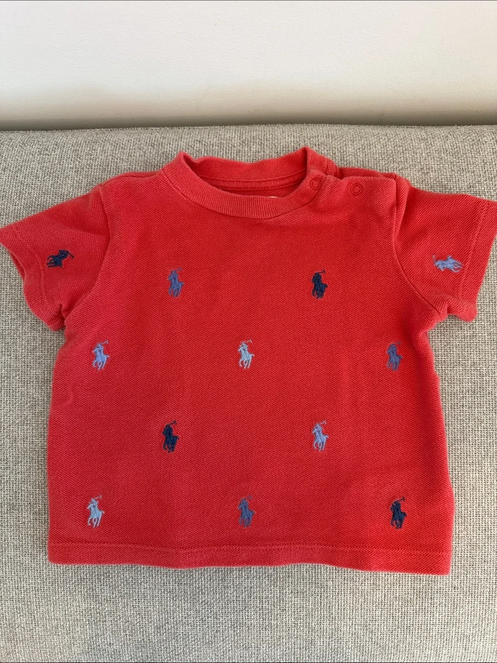 Ralph Lauren Red Short-Sleeve Polo Pony Embroidered Tee
